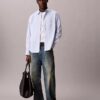 Camicia slim a righe con bottoni