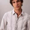 Camicia slim elasticizzata Supima a righe tinte in filo Camicia slim elasticizzata Supima a righe tinte in filo