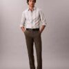 Camicia slim elasticizzata Supima a righe tinte in filo Camicia slim elasticizzata Supima a righe tinte in filo