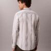 Camicia slim elasticizzata Supima a righe tinte in filo Camicia slim elasticizzata Supima a righe tinte in filo