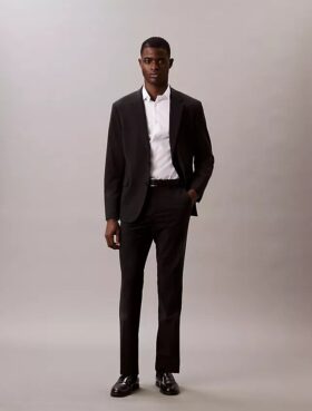 Camicia slim fit a bottoni in tinta unita color acciaio