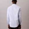 Camicia slim fit a bottoni in tinta unita color acciaio Camicia slim fit a bottoni in tinta unita color acciaio