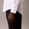 Camicia slim fit a bottoni in tinta unita color acciaio Camicia slim fit a bottoni in tinta unita color acciaio