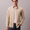 Camicia slim fit elasticizzata a righe con bottoni