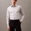 Camicia slim fit elasticizzata con colletto button-down