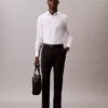 Camicia slim fit elasticizzata con colletto button-down