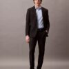 Camicia slim fit elasticizzata con colletto button-down