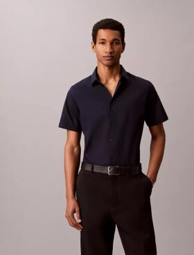 Camicia slim fit in Cotton Stretch con bottoni