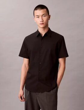 Camicia slim fit in Cotton Stretch con bottoni