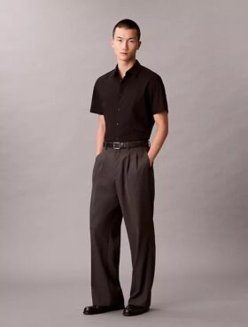 Camicia slim fit in Cotton Stretch con bottoni