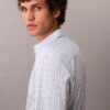 Camicia slim in cotone Cotton Stretch a quadri con bottoni Camicia slim in cotone Cotton Stretch a quadri con bottoni