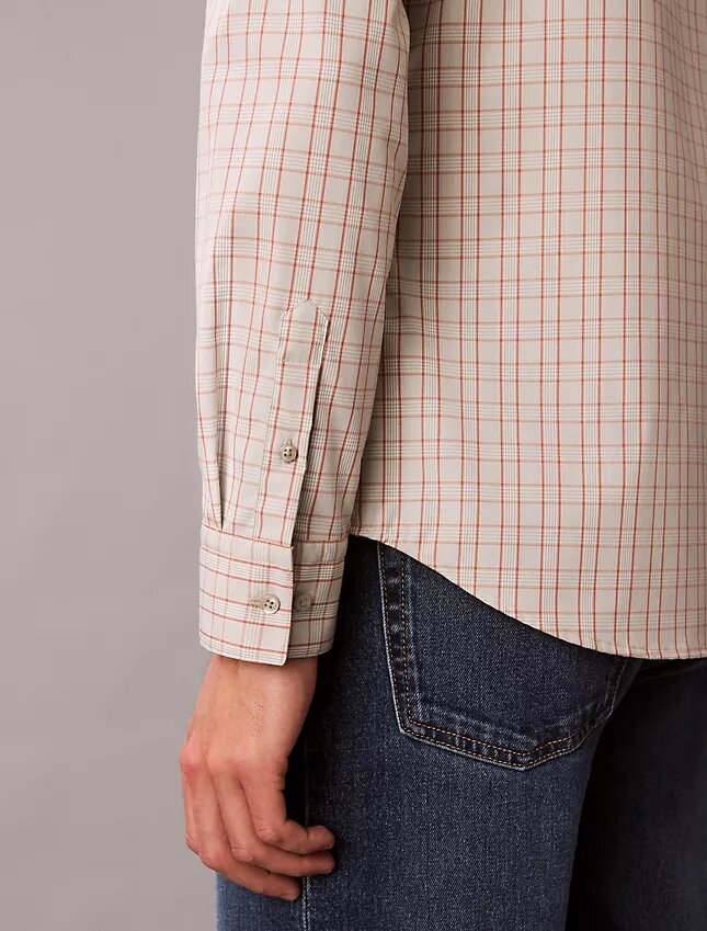 Camicia slim in cotone Cotton Stretch a quadri con bottoni Camicia slim in cotone Cotton Stretch a quadri con bottoni