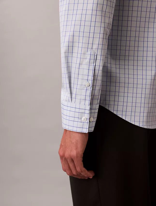 Camicia slim in cotone Cotton Stretch a quadri con bottoni Camicia slim in cotone Cotton Stretch a quadri con bottoni