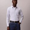 Camicia slim in cotone elasticizzato a righe con colletto button-down Camicia slim in cotone elasticizzato a righe con colletto button-down