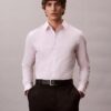 Camicia slim in cotone elasticizzato a righe con colletto button-down Camicia slim in cotone elasticizzato a righe con colletto button-down