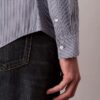 Camicia slim in cotone elasticizzato a righe con colletto button-down Camicia slim in cotone elasticizzato a righe con colletto button-down