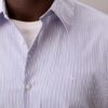 Camicia slim in cotone elasticizzato a righe con colletto button-down Camicia slim in cotone elasticizzato a righe con colletto button-down