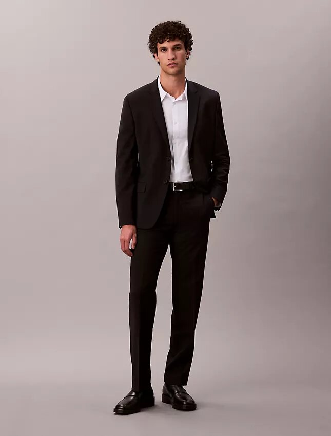 Camicia slim in cotone elasticizzato con colletto button-down Camicia slim in cotone elasticizzato con colletto button-down