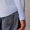 Camicia slim in cotone elasticizzato con colletto button-down