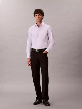 Camicia slim in cotone elasticizzato Supima