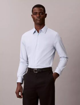 Camicia slim in cotone elasticizzato Supima