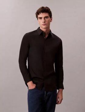 Camicia slim in cotone elasticizzato Supima
