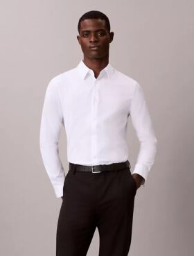 Camicia slim in cotone elasticizzato Supima
