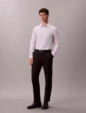 Camicia slim in cotone elasticizzato Supima