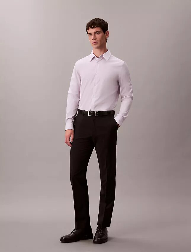 Camicia slim in cotone elasticizzato Supima Camicia slim in cotone elasticizzato Supima