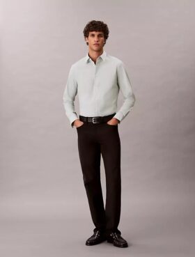 Camicia slim in cotone elasticizzato Supima