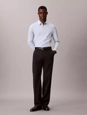 Camicia slim in cotone elasticizzato Supima