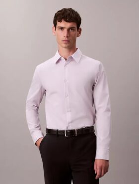 Camicia slim in cotone elasticizzato Supima