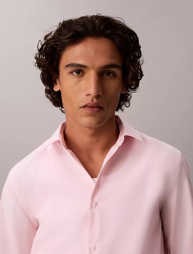 Camicia slim in cotone elasticizzato Supima Camicia slim in cotone elasticizzato Supima