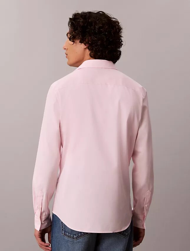 Camicia slim in cotone elasticizzato Supima Camicia slim in cotone elasticizzato Supima