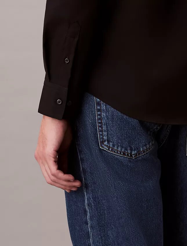 Camicia slim in cotone elasticizzato Supima Camicia slim in cotone elasticizzato Supima