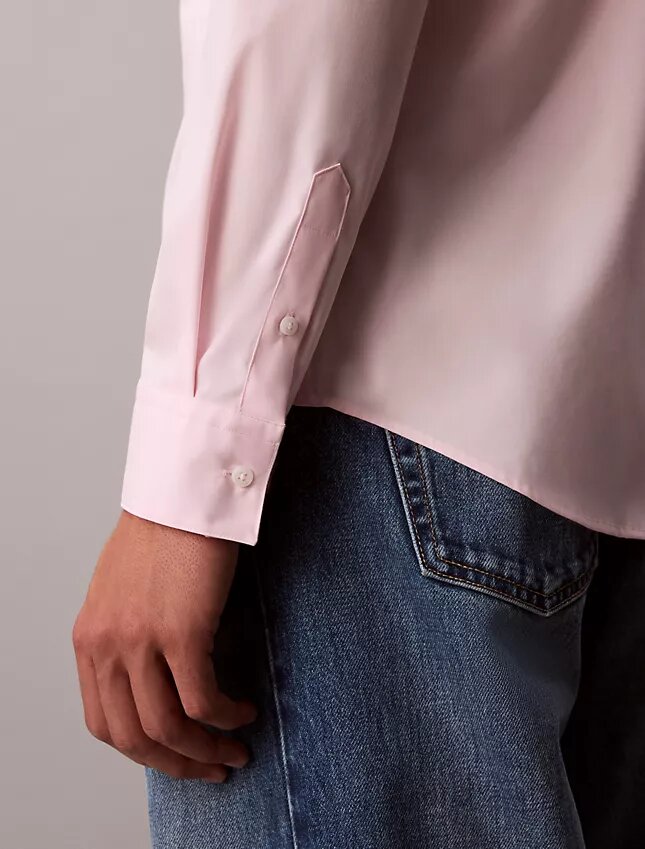 Camicia slim in cotone elasticizzato Supima Camicia slim in cotone elasticizzato Supima