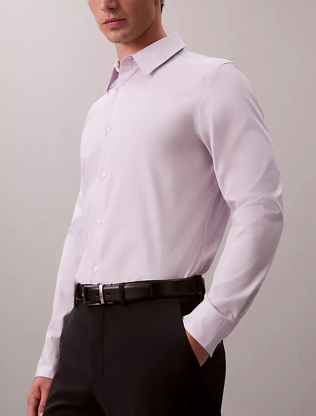 Camicia slim in cotone elasticizzato Supima Camicia slim in cotone elasticizzato Supima