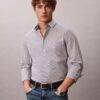 Camicia slim in cotone Stretch a quadretti Camicia slim in cotone Stretch a quadretti
