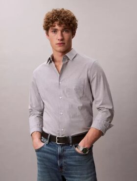 Camicia slim in cotone Stretch a quadretti
