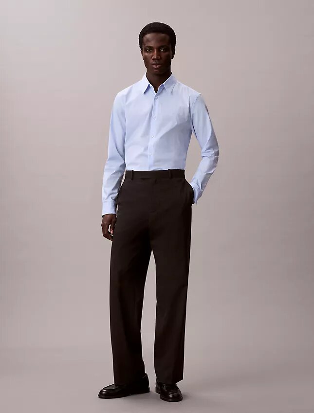 Camicia slim in cotone Stretch a quadretti Camicia slim in cotone Stretch a quadretti
