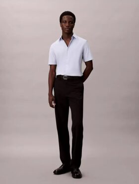 Camicia slim in cotone Stretch con bottoni