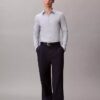 Camicia slim in jacquard geometrico con colletto button-down Camicia slim in jacquard geometrico con colletto button-down
