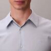 Camicia slim in jacquard geometrico con colletto button-down Camicia slim in jacquard geometrico con colletto button-down