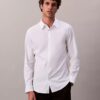 Camicia slim in popeline di cotone Cotton Stretch con bottoni Camicia slim in popeline di cotone Cotton Stretch con bottoni