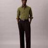Camicia slim in popeline di cotone Cotton Stretch con bottoni