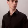 Camicia slim in popeline di cotone Cotton Stretch con bottoni Camicia slim in popeline di cotone Cotton Stretch con bottoni