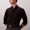 Camicia slim in popeline di cotone Cotton Stretch con bottoni Camicia slim in popeline di cotone Cotton Stretch con bottoni