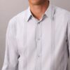 Camicia slim in Supima elasticizzato a righe tinte in filo Camicia slim in Supima elasticizzato a righe tinte in filo