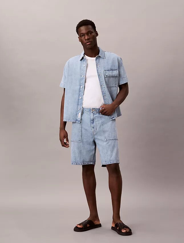 Camicia Utility Shirt in Denim con bottoni Camicia Utility Shirt in Denim con bottoni