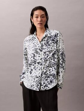 Camicia Utility Shirt stampata con colletto button-down e vestibilità comoda